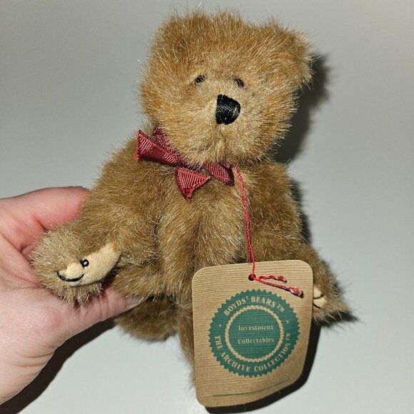 Boyds Bear Archive Collection Plush Small 6" Brown Teddy Jointed #1364 - Picture 1 of 6